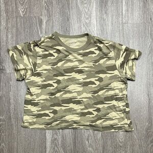 Camo Cropped T-Shirt